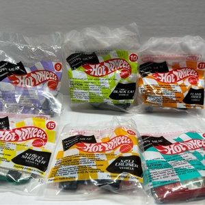 Mcdonald's Hot Wheels Happy Meal Toys Lot Of 6 Vtg 1994 Cars Vehicles